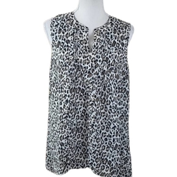 New With Tags! DR2 by Daniel Rainn Small Leopard Flowy Blouse - Picture 1 of 7